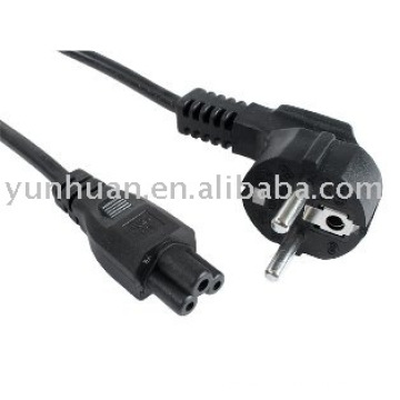 Portable computer power cord for laptop